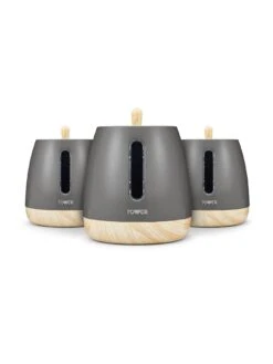 Tower Scandi Set Of 3 Storage Canisters – Grey -FurniHaven Shop P6JFA SQ6 0000000005 GREY SLd4