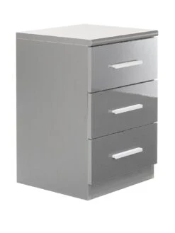 Very Home Prague Gloss 3 Drawer Bedside Chests (Set Of 2) - FSC® Certified 11 Very Home Prague Gloss 3 Drawer Bedside Chests (Set Of 2) - FSC® Certified -FurniHaven Shop P6V64 SQ3 0000000563 GREY GLOSS SLa