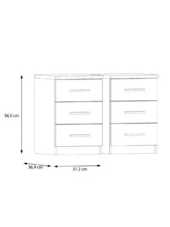Very Home Prague Gloss 3 Drawer Bedside Chests (Set Of 2) - FSC® Certified 12 Very Home Prague Gloss 3 Drawer Bedside Chests (Set Of 2) - FSC® Certified -FurniHaven Shop P6V64 SQ4 0000000563 GREY GLOSS SLd