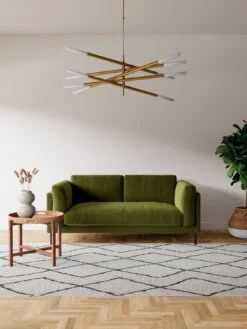 Swoon Munich Fabric 2 Seater Sofa -FurniHaven Shop PA4YC SQ5 0000001997 FERN SLb