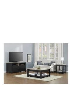 Dorel Home Carver Side Table -FurniHaven Shop PDXWT SQ3 0000000540 BLACK OAK SLa