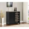 Dorel Home Carver Bar Cabinet -FurniHaven Shop PDXXG SQ1 0000000540 BLACK OAK RSr