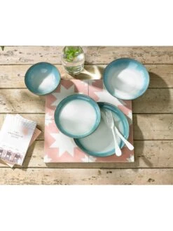 Denby Azure Haze Set Of 4 Pasta Bowls -FurniHaven Shop PERWQ SQ3 0000000216 BLUE WHITE SLd1