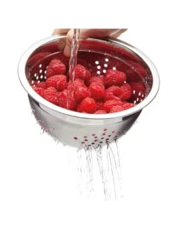 MasterClass Smart Space 3-Piece Stainless Stackable Mixing Bowl And Colander Set -FurniHaven Shop PF6D9 SQ5 0000000035 SILVER SLd3