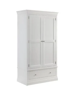 Julian Bowen Clermont 2 Door, 1 Drawer Wardrobe - White -FurniHaven Shop PFV3Q SQ3 0000000013 WHITE SLa