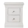 Julian Bowen Clermont Ready Assembled 2 Drawer Bedside Chest -FurniHaven Shop PFVDX SQ1 0000000013 WHITE SLf