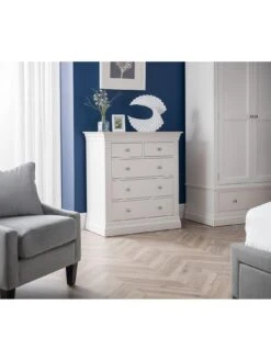 Julian Bowen Clermont Ready Assembled 3 + 2 Drawer Chest -FurniHaven Shop PFVDY SQ2 0000000013 WHITE RSr