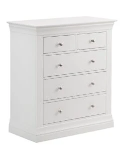 Julian Bowen Clermont Ready Assembled 3 + 2 Drawer Chest -FurniHaven Shop PFVDY SQ3 0000000013 WHITE SLa