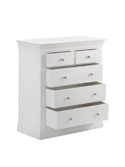 Julian Bowen Clermont Ready Assembled 3 + 2 Drawer Chest -FurniHaven Shop PFVDY SQ4 0000000013 WHITE SLd