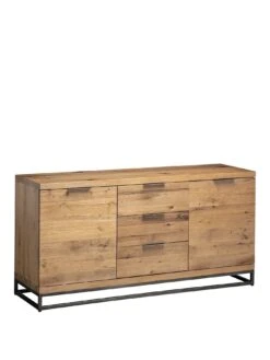 Julian Bowen Brooklyn Ready Assembled Sideboard -FurniHaven Shop PG4QW SQ3 0000004181 OAK BLACK SLa