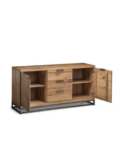 Julian Bowen Brooklyn Ready Assembled Sideboard -FurniHaven Shop PG4QW SQ4 0000004181 OAK BLACK SLd