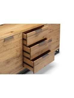 Julian Bowen Brooklyn Ready Assembled Sideboard -FurniHaven Shop PG4QW SQ5 0000004181 OAK BLACK SLd1