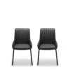 Julian Bowen Pair Of Soho Faux Leather And Metal Dining Chairs -FurniHaven Shop PG4RN SQ1 0000000004 BLACK SLf