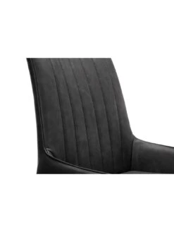 Julian Bowen Pair Of Soho Faux Leather And Metal Dining Chairs -FurniHaven Shop PG4RN SQ4 0000000004 BLACK SLd