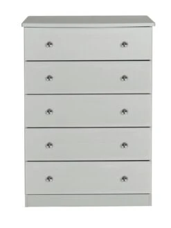 SWIFT Verve Part Assembled 4 Piece Package - 4 Door Mirrored Wardrobe, 5 Drawer Chest And 2 Bedside Chests - FSC® Certified -FurniHaven Shop PG69T SQ5 0000000005 GREY SLd1