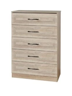 SWIFT Winchester Ready Assembled 5 Drawer Chest - FSC® Certified -FurniHaven Shop PG69U SQ3 0000000006 OAK SLa
