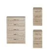 SWIFT Winchester Ready Assembled 3 Piece Package - 5 Drawer Chest And 2 Bedside Chests - FSC® Certified -FurniHaven Shop PG69V SQ1 0000000006 OAK SLf