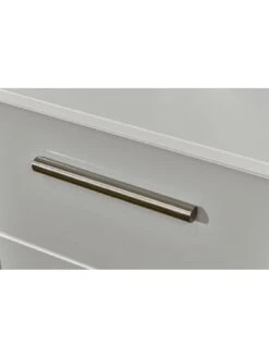 SWIFT Montreal Gloss Ready Assembled 4 Piece Package - 3 Door Mirrored Wardrobe, 5 Drawer Chest And 2 Bedside Chests - FSC® Certified -FurniHaven Shop PG6FG SQ6 0000009231 WHITE GREY GLOSS SLd2