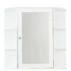 Lloyd Pascal Devonshire Mirrored Bathroom Wall Cabinet - White -FurniHaven Shop PGNMU SQ1 0000000013 WHITE SLf