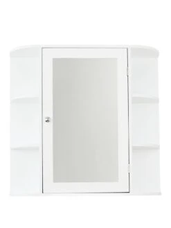 Lloyd Pascal Devonshire Mirrored Bathroom Wall Cabinet - White
