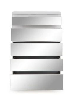 Very Home Prague Mirror 5 Drawer Chest -FurniHaven Shop PH6GR SQ4 0000000013 WHITE SLd