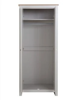 Very Home Atlanta 3 Piece Package - 2 Door Wardrobe, 4 Drawer Chest And 2 Drawer Bedside Chest - Grey/Oak -FurniHaven Shop PH6J4 SQ4 0000013391 LIGHT GREY OAK SLd