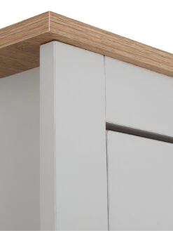 Very Home Atlanta 3 Piece Package - 2 Door Wardrobe, 4 Drawer Chest And 2 Drawer Bedside Chest - Grey/Oak -FurniHaven Shop PH6J4 SQ6 0000013391 LIGHT GREY OAK SLd2