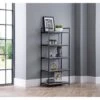 Julian Bowen Staten High Bookcase -FurniHaven Shop PH7LM SQ1 0000000222 GREY BLACK RSr