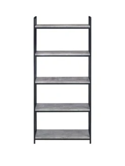 Julian Bowen Staten High Bookcase -FurniHaven Shop PH7LM SQ2 0000000222 GREY BLACK SLf