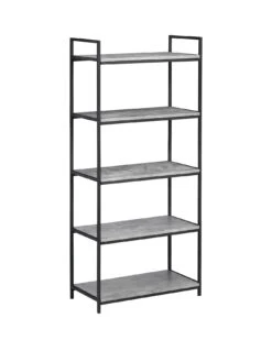 Julian Bowen Staten High Bookcase -FurniHaven Shop PH7LM SQ3 0000000222 GREY BLACK SLa