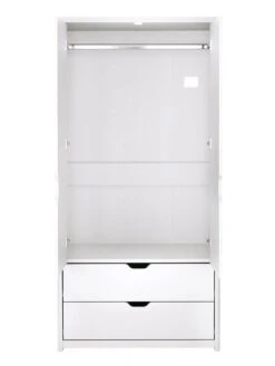 Very Home Aspen 2 Door, 2 Drawer Childrens Wardrobe - White Oak Effect -FurniHaven Shop PJ36N SQ4 0000013026 WHITE OAK SLd