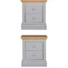 Very Home Hanna Set Of 2 Bedside Chests 1 Very Home Hanna Set Of 2 Bedside Chests -FurniHaven Shop PKCUH SQ2 0000002974 GREY OAK TOPS SLf