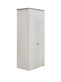 One Call Alderley Ready Assembled 4 Piece Package - 2 Door Wardrobe, Chest Of 5 Drawers And 2 Bedside Chests -FurniHaven Shop PLGC9 SQ3 0000000005 GREY SLa