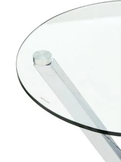 Very Home Chopstick Glass And Chrome Lamp Table -FurniHaven Shop PLLF9 SQ4 0000000139 CHROME SLd1