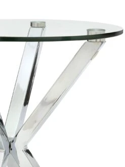 Very Home Chopstick Glass And Chrome Lamp Table -FurniHaven Shop PLLF9 SQ5 0000000139 CHROME SLd1