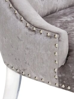 Very Home Pair Of Warwick Crushed Velvet Dining Chairs -FurniHaven Shop PLLFE SQ5 0000014377 SILVER CHROME SLd1