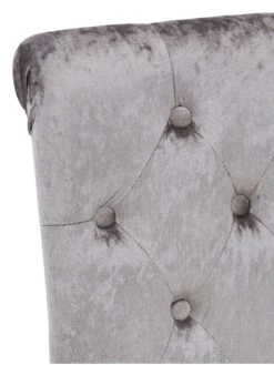 Very Home Pair Of Crushed Velvet Scroll Back Dining Chairs -FurniHaven Shop PLLFG SQ4 0000014377 SILVER CHROME SLd