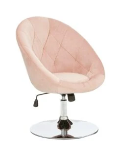 Very Home Odyssey Velvet Leisure Chair - Pink -FurniHaven Shop PLLJU SQ3 0000000063 PINK SLf1