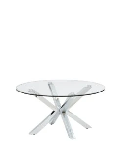 Very Home Chopstick Glass And Chrome Coffee Table -FurniHaven Shop PLLKN SQ3 0000000139 CHROME SLa