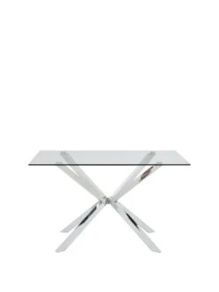 Very Home Chopstick 130 Cm Dining Table + 4 Jet Chairs -FurniHaven Shop PLLKP SQ3 0000013305 CLEAR GREY SLf1