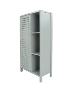 Lloyd Pascal Atlanta Console Unit With Push Opening Door - Grey -FurniHaven Shop PNQM9 SQ3 0000000005 GREY SLa