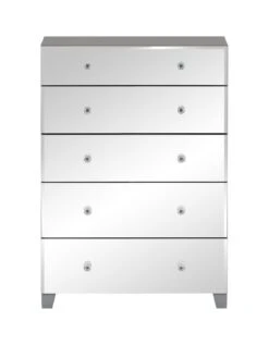 Very Home New Bellagio 5 Drawer Chest - FSC® Certified -FurniHaven Shop PNQQ7 SQ2 0000014410 GREY MIRROR SLf