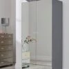 Very Home New Bellagio Mirrored 2 Door, 1 Drawer Wardrobe - White/Mirrors, Grey/Mirrors -FurniHaven Shop PNQQA SQ1 0000014410 GREY MIRROR RSr