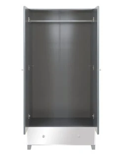 Very Home New Bellagio Mirrored 2 Door, 1 Drawer Wardrobe - White/Mirrors, Grey/Mirrors -FurniHaven Shop PNQQA SQ4 0000014410 GREY MIRROR SLd