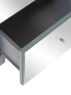 Very Home New Bellagio Mirrored 2 Door, 1 Drawer Wardrobe - White/Mirrors, Grey/Mirrors -FurniHaven Shop PNQQA SQ5 0000014410 GREY MIRROR SLd1