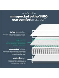 Silentnight Paige 1400 Pocket Ortho Mattress - Extra Firm 14 Silentnight Paige 1400 Pocket Ortho Mattress - Extra Firm -FurniHaven Shop PUPLK SQ6 0000000013 WHITE RSr1
