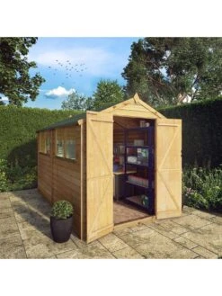 MERCIA 10X6 Value Overlap Dip Treated Apex Shed - FSC® Certified -FurniHaven Shop PWQFJ SQ2 0000000088 NO COLOR SLd1