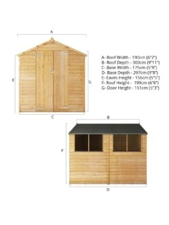 MERCIA 10X6 Value Overlap Dip Treated Apex Shed - FSC® Certified -FurniHaven Shop PWQFJ SQ4 0000000088 NO COLOR SLd1