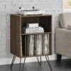 Novogratz Concord Turntable Stand - Walnut Effect -FurniHaven Shop Q4REW SQ1 0000000007 WALNUT RSr