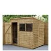 FOREST 7x5ft Overlap Pressure Treated Pent Shed With Optional Installation -FurniHaven Shop Q6449 SQ1 0000000099 N A SLf